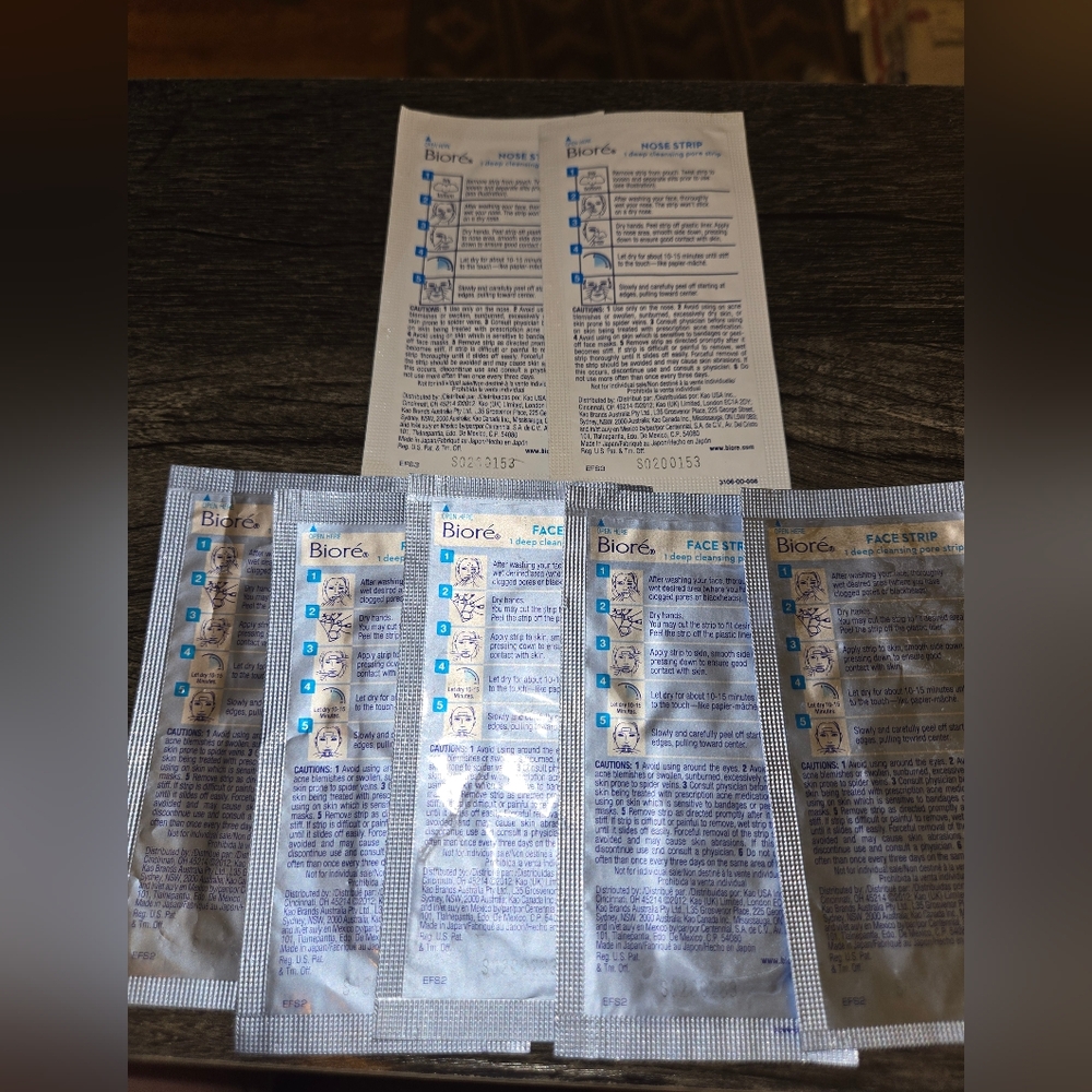 * NEW Biore Nose Strip & Face Strip Set Deep Cleansing For Pores Skin